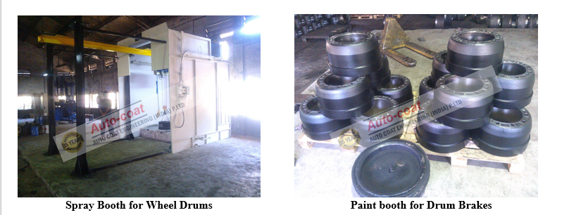 Spray Booth for Wheel Drums